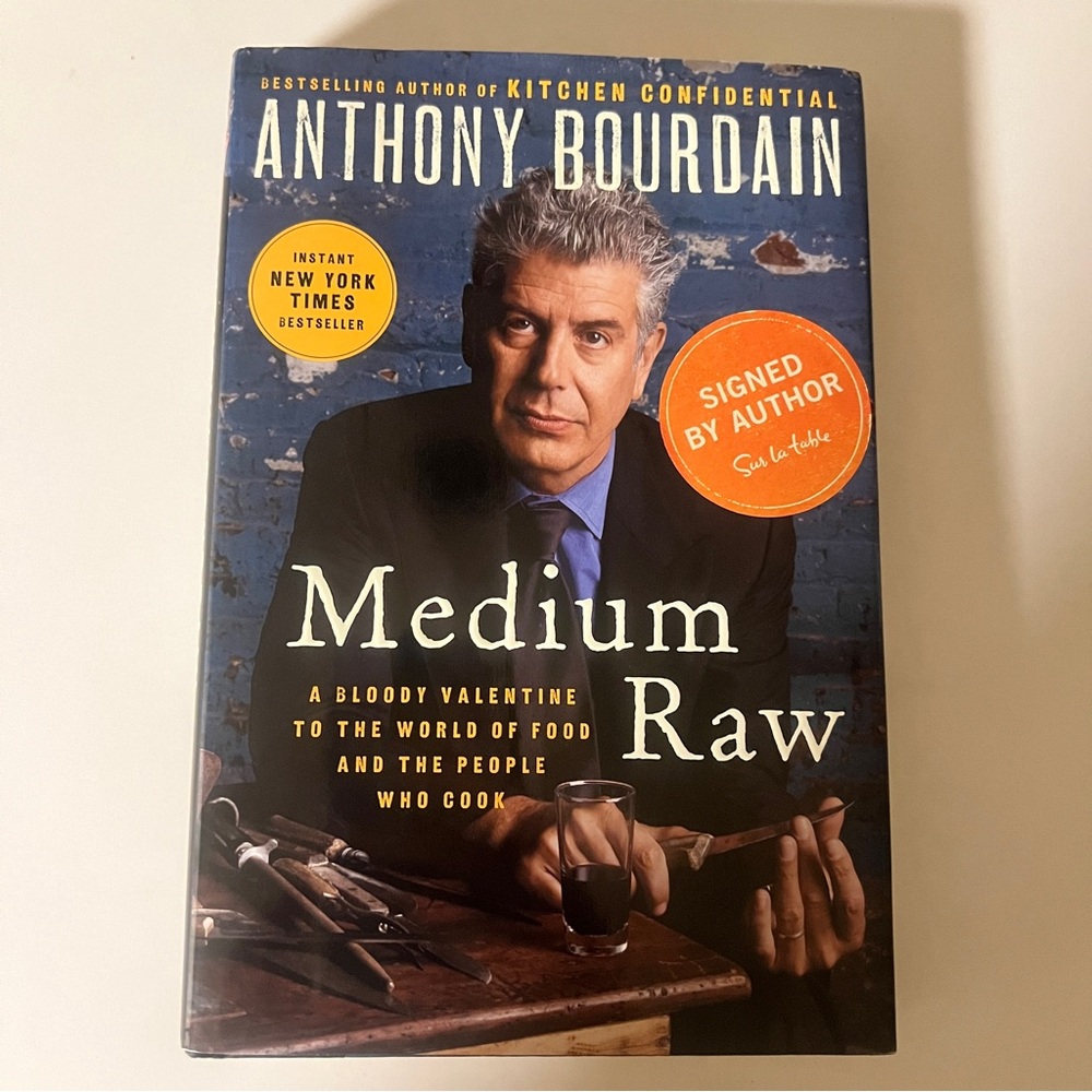 Autographed Medium Raw by Anthony Bourdain Hardcover Book